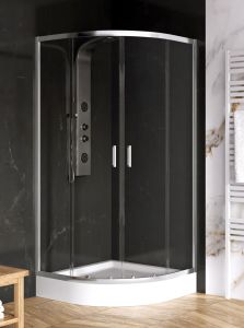 KABINA SUVIA 2D PÓŁOKRĄGŁA U 90x90x185 CZYSTE 5mm