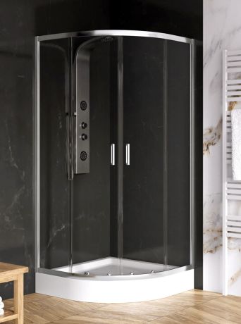 Przejdź do produktu KABINA SUVIA 2D PÓŁOKRĄGŁA U 90x90x185 CZYSTE 5mm