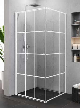 Przejdź do produktu KABINA SUPERIA WHITE 1D KWADRATOWA L 90x90x195 CZYSTE 6mm ACTIVE SHIELD