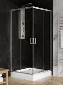 KABINA SUVIA 2D KWADRATOWA U 90x90x185 CZYSTE 5mm