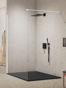 NZ2 KABINA NEW MODUS WHITE WALK-IN U 100x200 CZYSTE 8mm ACTIVE SHIELD 2.0