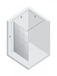 NZ6 KABINA NEW MODUS WHITE WALK-IN U 70x200 CZYSTE 8mm ACTIVE SHIELD 2.0 WZÓR KRATKA