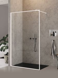 NZ6 KABINA NEW MODUS WHITE WALK-IN U 80x200 CZYSTE 8mm ACTIVE SHIELD 2.0 WZÓR RAMKA