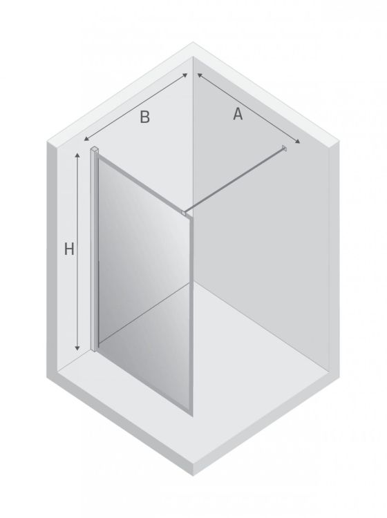 NZ6 KABINA NEW MODUS WHITE WALK-IN U 80x200 CZYSTE 8mm ACTIVE SHIELD 2.0 WZÓR RAMKA
