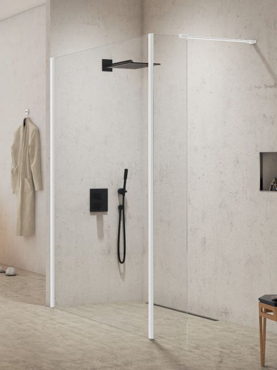 NZ2 KABINA NEW MODUS WHITE WALK-IN U 50x200 CZYSTE 8mm ACTIVE SHIELD 2.0