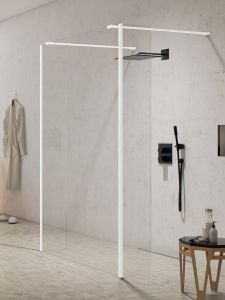 NZ2 KABINA NEW MODUS WHITE WALK-IN U 140x200 CZYSTE 8mm ACTIVE SHIELD 2.0