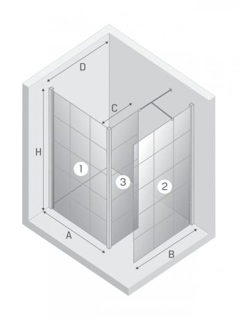 Przejdź do produktu NZ6 KABINA NEW MODUS WHITE WALK-IN U 80x200 CZYSTE 8mm ACTIVE SHIELD 2.0 WZÓR KRATKA
