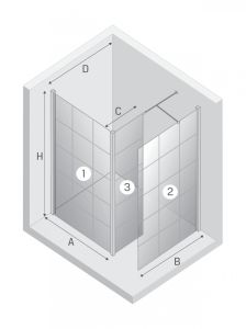 NZ6 KABINA NEW MODUS WHITE WALK-IN U 90X200 CZYSTE 8mm ACTIVE SHIELD 2.0 WZÓR KRATKA