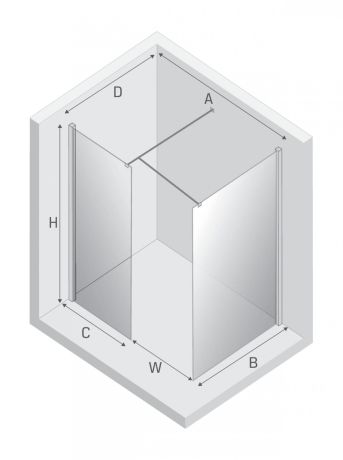 Przejdź do produktu NZ2 KABINA NEW MODUS WHITE WALK-IN U 160x100x200 CZYSTE 8mm ACTIVE SHIELD 2.0