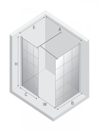 Przejdź do produktu NZ6 KABINA NEW MODUS WHITE WALK-IN U 130x90x200 CZYSTE 8mm ACTIVE SHIELD 2.0 WZÓR KRATKA