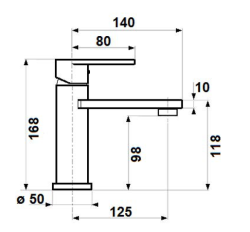 Bateria umywalkowa Sapho Dandy 5802/S chrom