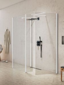 NZ2 KABINA NEW MODUS WHITE WALK-IN U 80x200 CZYSTE 8mm ACTIVE SHIELD 2.0