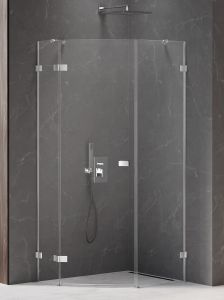 KABINA AVEXA 1D PIĘCIOKĄTNA ASYMETRYCZNA L 100x80x200 CZYSTE 6mm ACTIVE SHIELD 2.0 DRZWI LEWE
