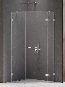 KABINA AVEXA 1D PIĘCIOKĄTNA ASYMETRYCZNA P 100x80x200 CZYSTE 6mm ACTIVE SHIELD 2.0 DRZWI PRAWE