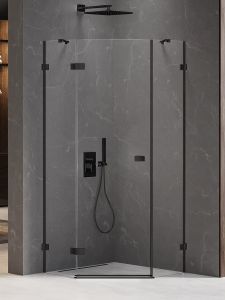 KABINA AVEXA BLACK 1D PIĘCIOKĄTNA L 90x90x200 CZYSTE 6mm ACTIVE SHIELD 2.0