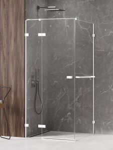 NZ4 KABINA AVEXA WHITE 1D PROSTOKĄTNA L 90x120x200 CZYSTE 6mm ACTIVE SHIELD 2.0 WIESZAK