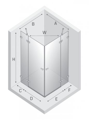 Przejdź do produktu NZ2 KABINA AVEXA WHITE 2D PROSTOKĄTNA  80x90x200 CZYSTE 6mm ACTIVE SHIELD 2.0