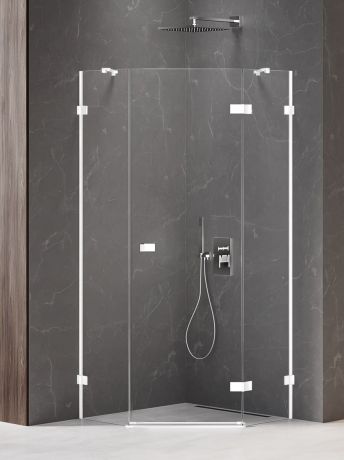Przejdź do produktu NZ2 KABINA AVEXA WHITE 1D PIĘCIOKĄTNA P 90x90x200 CZYSTE 6mm ACTIVE SHIELD 2.0