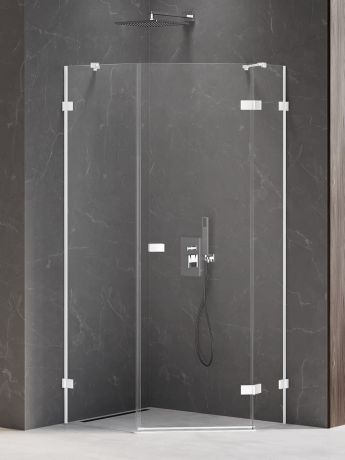 Przejdź do produktu NZ2 KABINA AVEXA WHITE 1D PIĘCIOKĄTNA ASYMETRYCZNA L 100x80x200 CZYSTE 6mm ACTIVE SHIELD 2.0 DRZWI PRAWE