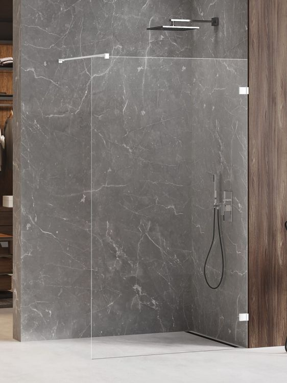 NZ4 KABINA AVEXA WHITE WALK-IN  140x200 CZYSTE 6mm ACTIVE SHIELD 2.0