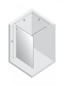 NZ4 KABINA AVEXA WHITE WALK-IN  140x200 CZYSTE 6mm ACTIVE SHIELD 2.0