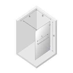 NZ4 KABINA AVEXA WHITE WALK-IN  60x200 CZYSTE 6mm ACTIVE SHIELD 2.0 WIESZAK