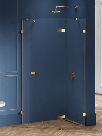 Przejdź do produktu KABINA AVEXA GOLD BRUSHED 1D PIĘCIOKĄTNA ASYMETRYCZNA P 100x80x200 CZYSTE 6mm ACTIVE SHIELD 2.0 DRZWI PRAWE
