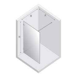 NZ4 KABINA AVEXA GOLD BRUSHED WALK-IN U 50x200 CZYSTE 6mm ACTIVE SHIELD 2.0 RAMKA ALU