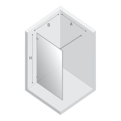 NZ4 KABINA AVEXA GOLD BRUSHED WALK-IN U 110x200 CZYSTE 6mm ACTIVE SHIELD 2.0 RAMKA ALU