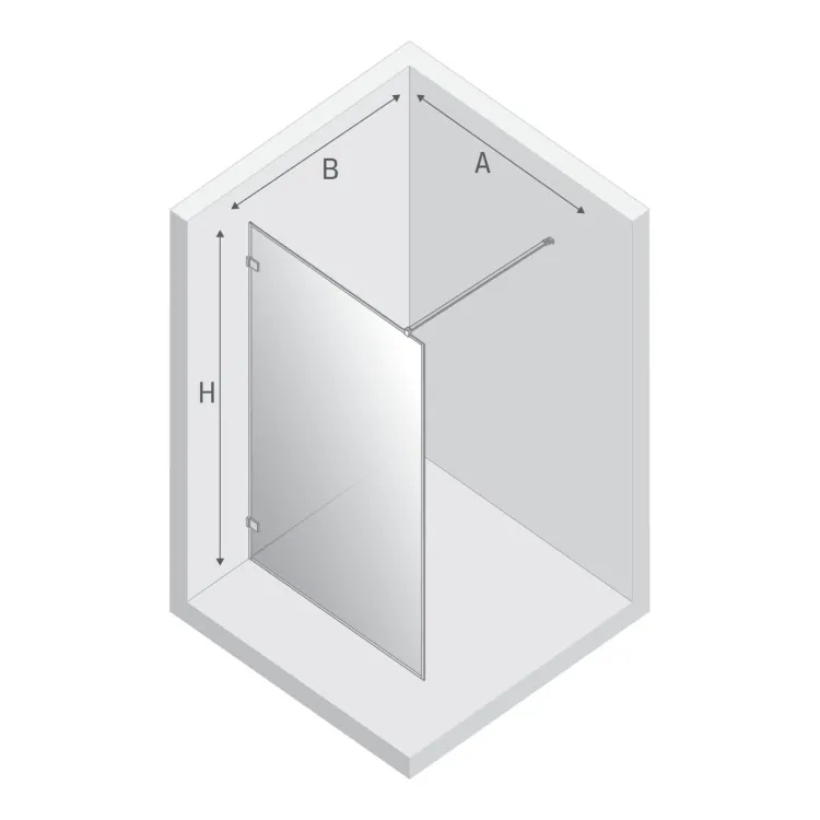 NZ4 KABINA AVEXA GOLD BRUSHED WALK-IN U 140x200 CZYSTE 6mm ACTIVE SHIELD 2.0 RAMKA ALU