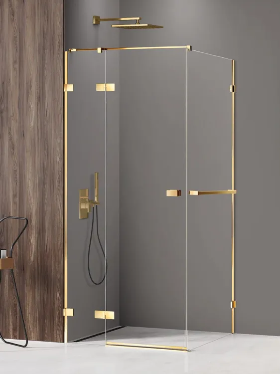 NZ4 KABINA AVEXA GOLD SHINE 1D PROSTOKĄTNA L 90x120x200 CZYSTE 6mm ACTIVE SHIELD 2.0 WIESZAK
