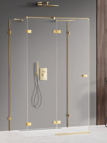 Przejdź do produktu KABINA AVEXA GOLD SHINE 1D KWADRATOWA PRZYŚCIENNA L 80x80x200 CZYSTE 6mm ACTIVE SHIELD 2.0