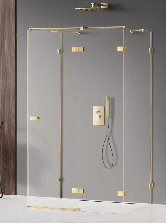 KABINA AVEXA GOLD SHINE 1D PROSTOKĄTNA PRZYŚCIENNA P 100x90x200 CZYSTE 6mm ACTIVE SHIELD 2.0