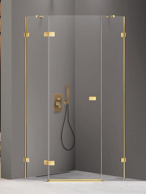 KABINA AVEXA GOLD SHINE 1D PIĘCIOKĄTNA L 80x80x200 CZYSTE 6mm ACTIVE SHIELD 2.0