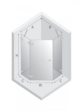 Przejdź do produktu KABINA AVEXA GOLD SHINE 1D PIĘCIOKĄTNA L 80x80x200 CZYSTE 6mm ACTIVE SHIELD 2.0