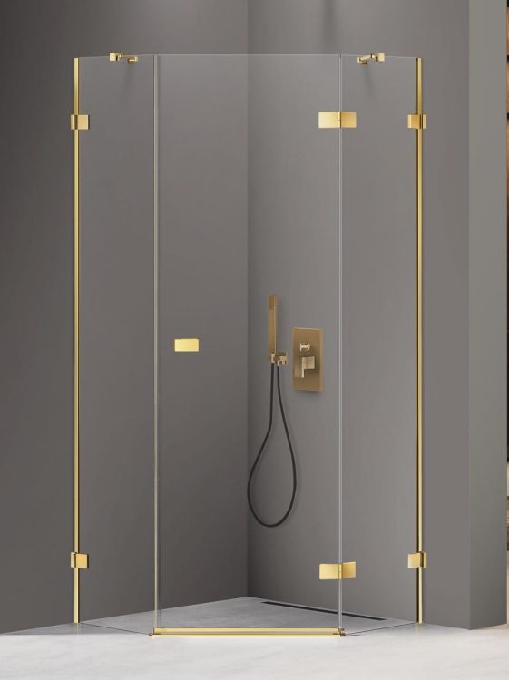 KABINA AVEXA GOLD SHINE 1D PIĘCIOKĄTNA P 90x90x200 CZYSTE 6mm ACTIVE SHIELD 2.0