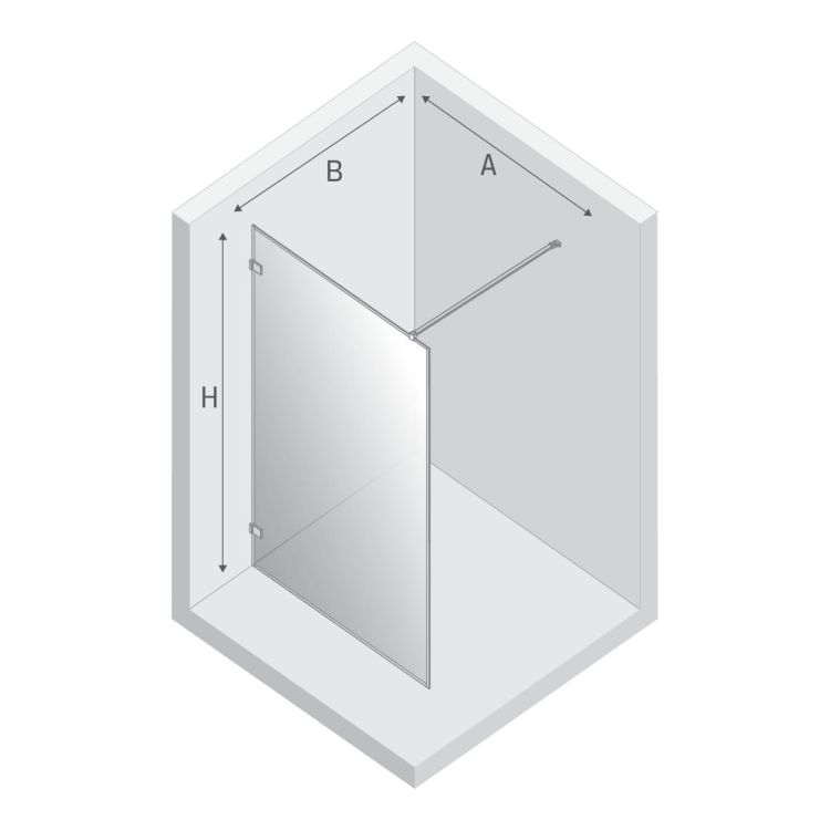 NZ4 KABINA AVEXA GOLD SHINE WALK-IN  120x200 CZYSTE 6mm ACTIVE SHIELD 2.0 RAMKA ALU