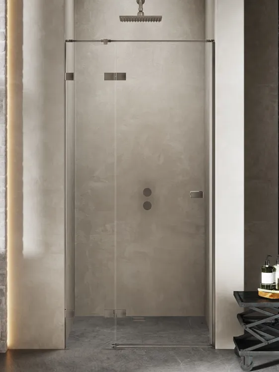 DRZWI WNĘKOWE AVEXA GUNMETAL BRUSHED 1D L 120x200 CZYSTE 6mm ACTIVE SHIELD 2.0
