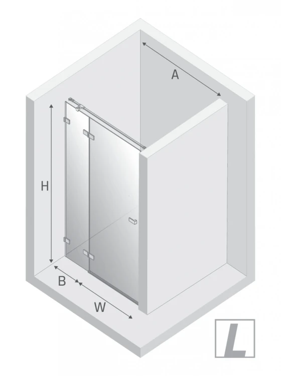 NZ2 DRZWI WNĘKOWE AVEXA GUNMETAL BRUSHED 1D L 130x200 CZYSTE 6mm ACTIVE SHIELD 2.0