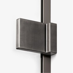 NZ2 DRZWI WNĘKOWE AVEXA GUNMETAL BRUSHED 1D L 130x200 CZYSTE 6mm ACTIVE SHIELD 2.0