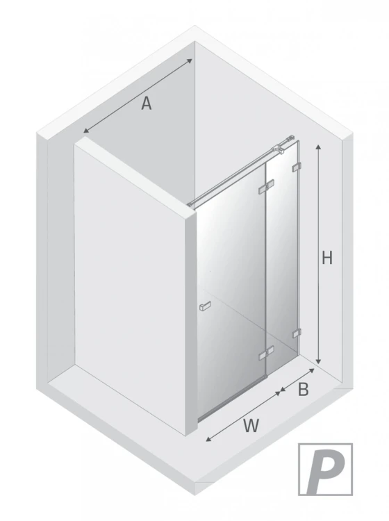 NZ2 DRZWI WNĘKOWE AVEXA GUNMETAL BRUSHED 1D P 130x200 CZYSTE 6mm ACTIVE SHIELD 2.0