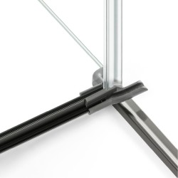 NZ2 DRZWI WNĘKOWE AVEXA GUNMETAL BRUSHED 1D P 130x200 CZYSTE 6mm ACTIVE SHIELD 2.0