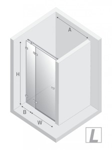 NZ2 DRZWI WNĘKOWE AVEXA GUNMETAL BRUSHED 1D L 140x200 CZYSTE 6mm ACTIVE SHIELD 2.0