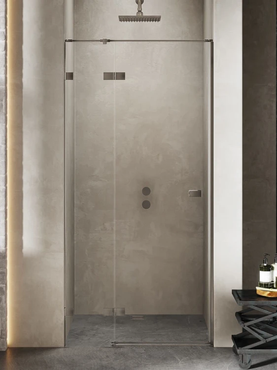NZ2 DRZWI WNĘKOWE AVEXA GUNMETAL BRUSHED 1D P 140x200 CZYSTE 6mm ACTIVE SHIELD 2.0