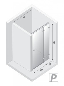 NZ2 DRZWI WNĘKOWE AVEXA GUNMETAL BRUSHED 1D P 140x200 CZYSTE 6mm ACTIVE SHIELD 2.0