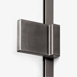 NZ4 KABINA AVEXA GUNMETAL BRUSHED 1D PROSTOKĄTNA L 80x120x200 CZYSTE 6mm ACTIVE SHIELD 2.0 WIESZAK