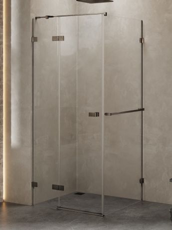 Przejdź do produktu NZ4 KABINA AVEXA GUNMETAL BRUSHED 1D KWADRATOWA L 90x90x200 CZYSTE 6mm ACTIVE SHIELD 2.0 WIESZAK