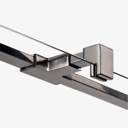 NZ4 KABINA AVEXA GUNMETAL BRUSHED 1D PROSTOKĄTNA L 100x90x200 CZYSTE 6mm ACTIVE SHIELD 2.0 WIESZAK