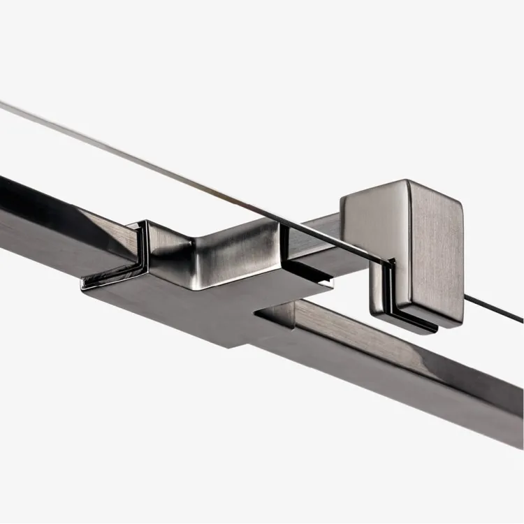 KABINA AVEXA GUNMETAL BRUSHED 1D PROSTOKĄTNA L 80x70x200 CZYSTE 6mm ACTIVE SHIELD 2.0