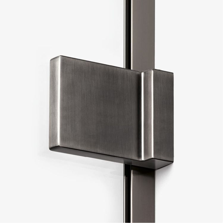 KABINA AVEXA GUNMETAL BRUSHED 1D PROSTOKĄTNA L 100x80x200 CZYSTE 6mm ACTIVE SHIELD 2.0